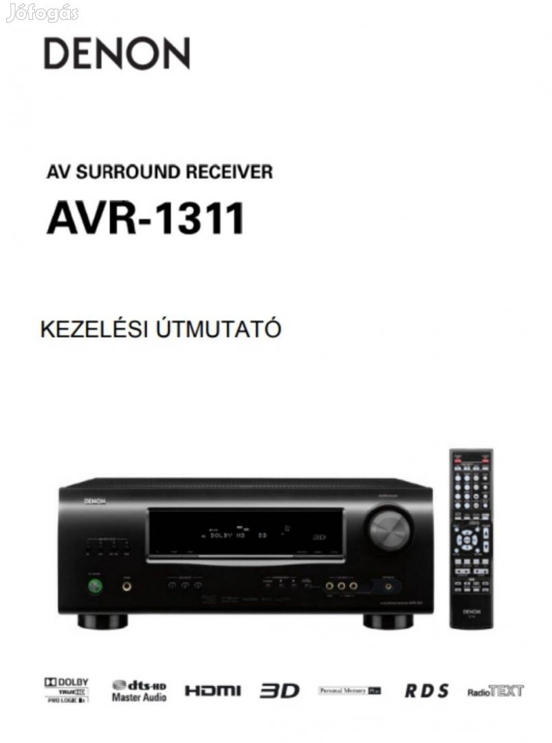 Denon AVR-1311 magyar nyelvű használati utasítás