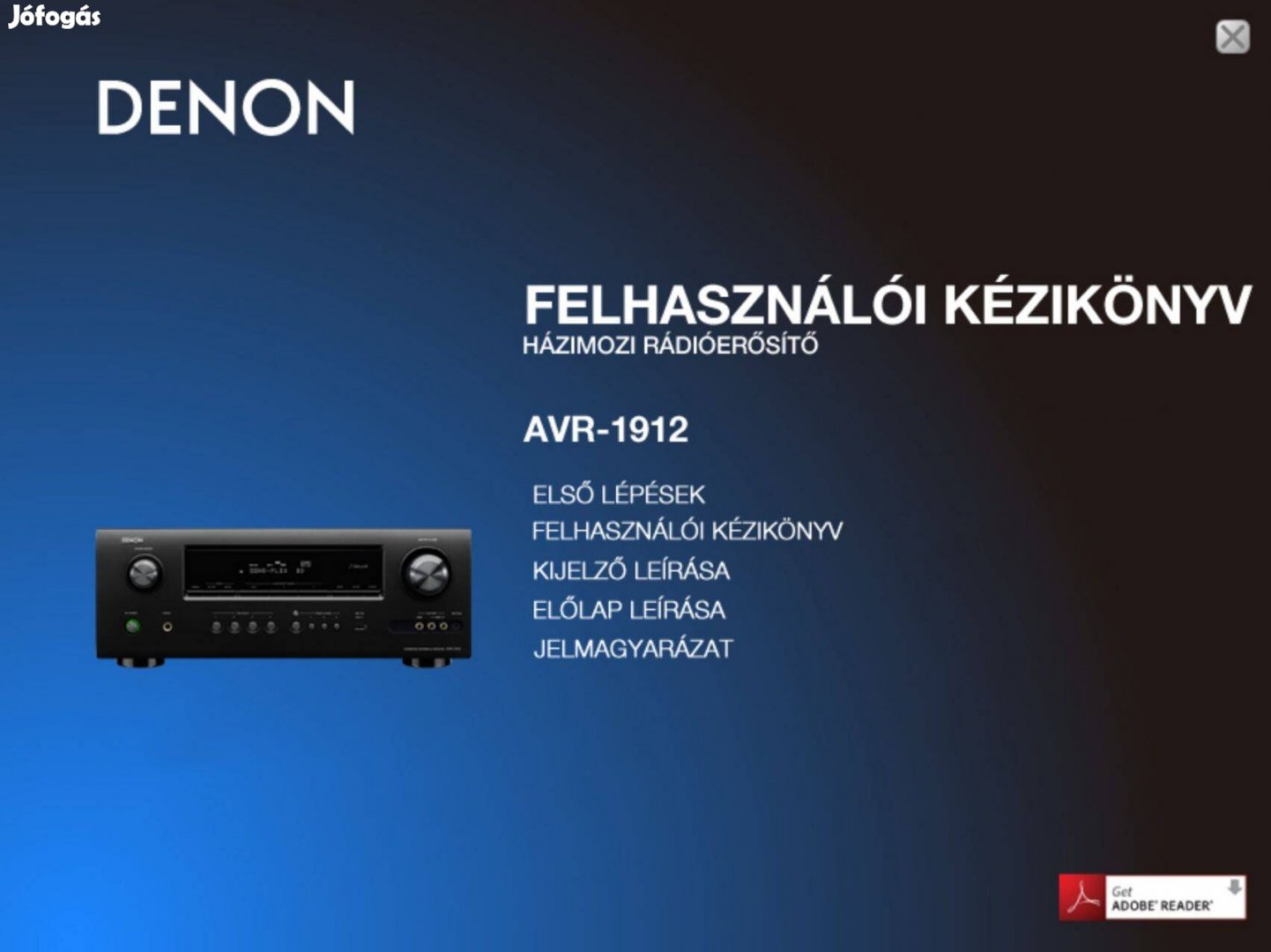 Denon AVR-1912 Magyar használati utasítás