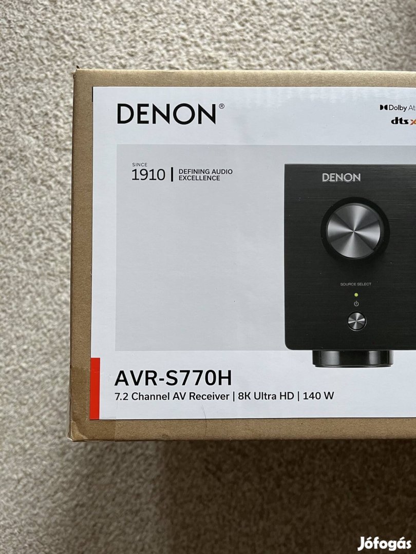Denon AVR-S770H 7.2 8K Dolby Atmos erősítő új, bontatlan, garanciális