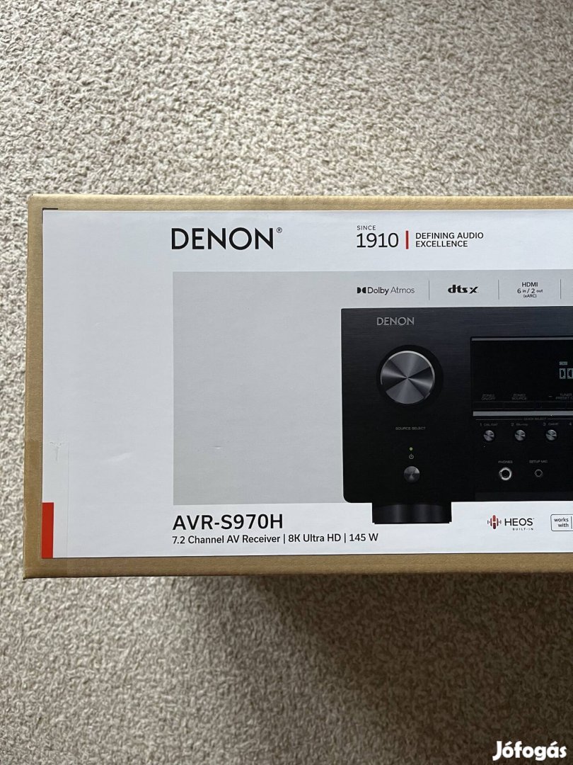 Denon AVR-S970H 7.2 házimozi erősítő, Dolby Atmos, új, garis