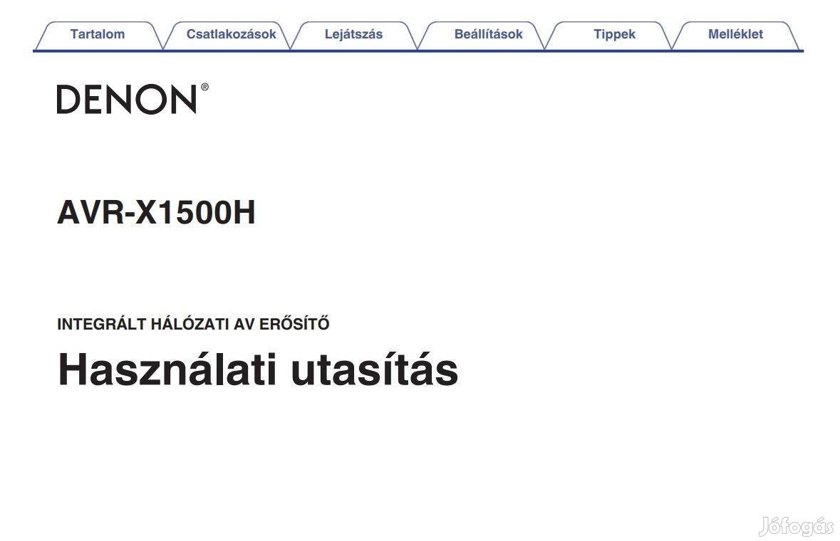 Denon AVR-X1500H magyar nyelvű használati utasítás