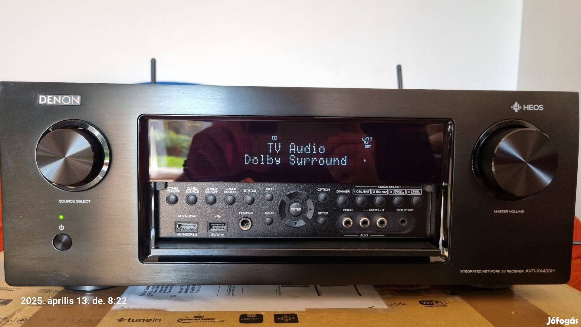 Denon AVR-X4400H 11.2 csatornás házimozi erősítő, távval, dobozában
