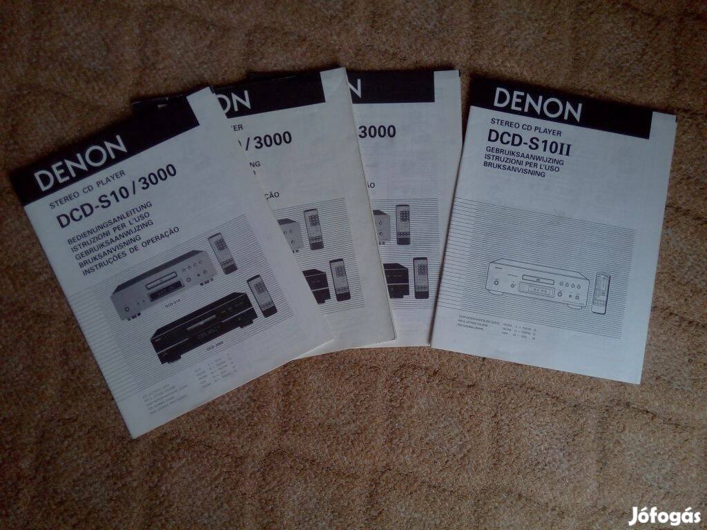 Denon DCD-S10/Denon DCD-S10ll gyári használati utasítás eladó