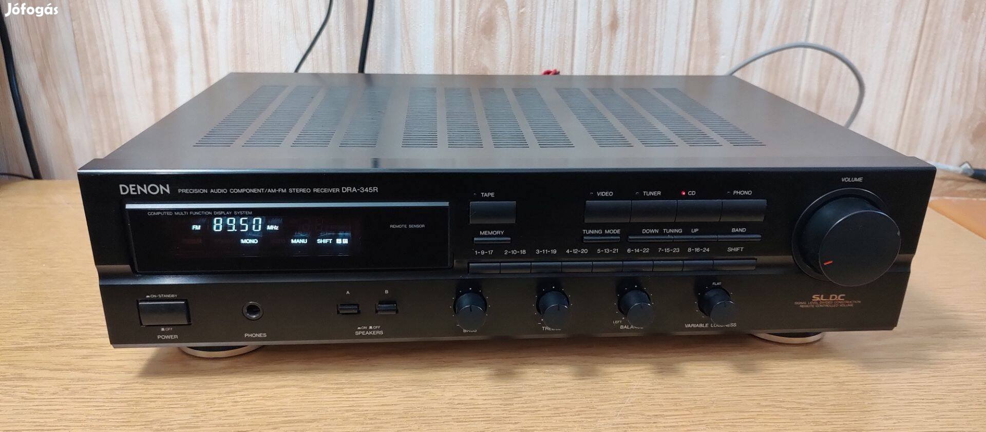Denon DRA-345R hangfalakhoz való rádiós erősítő garanciával!