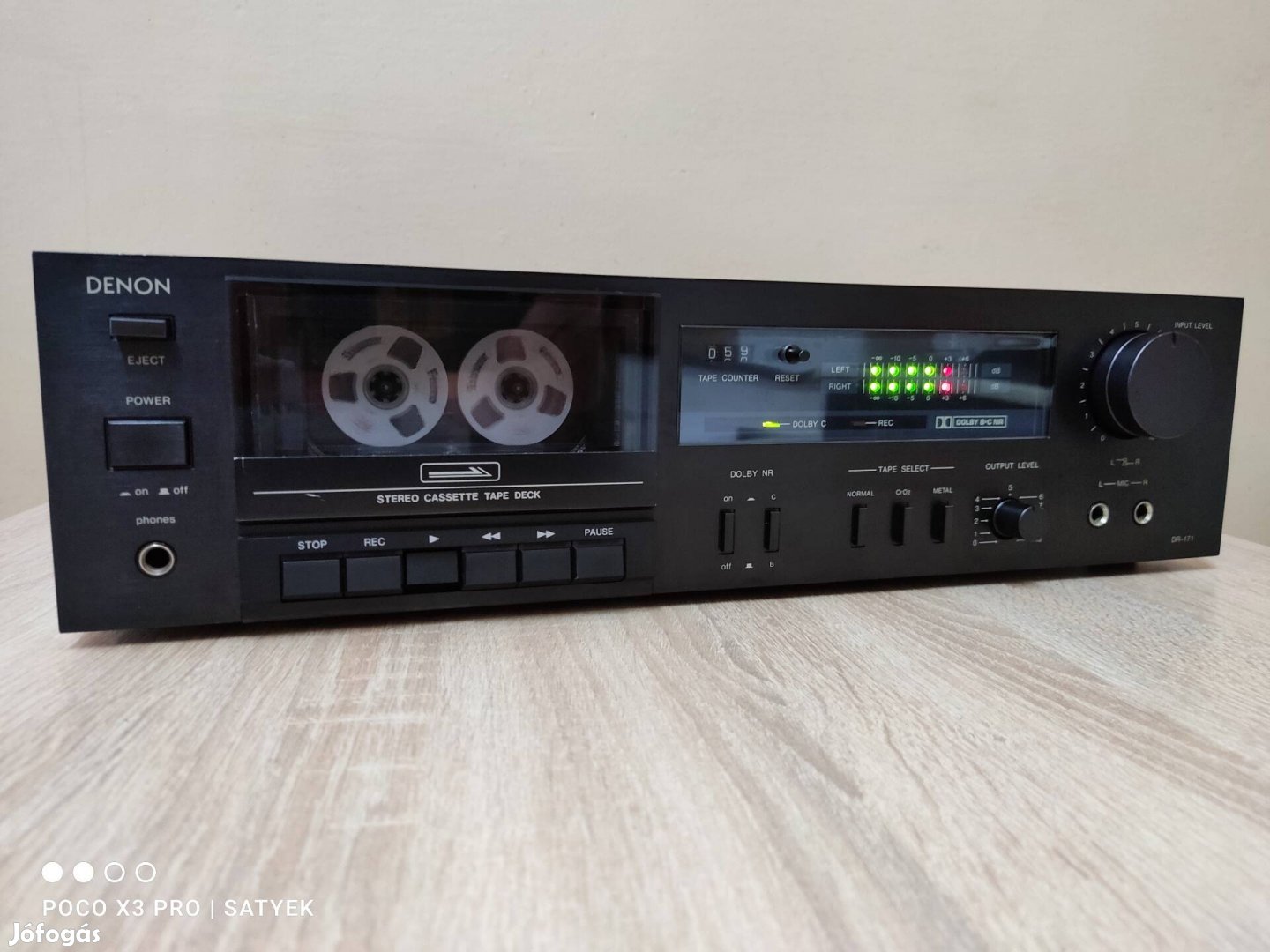 Denon DR-171 típusú hifi magnó deck .