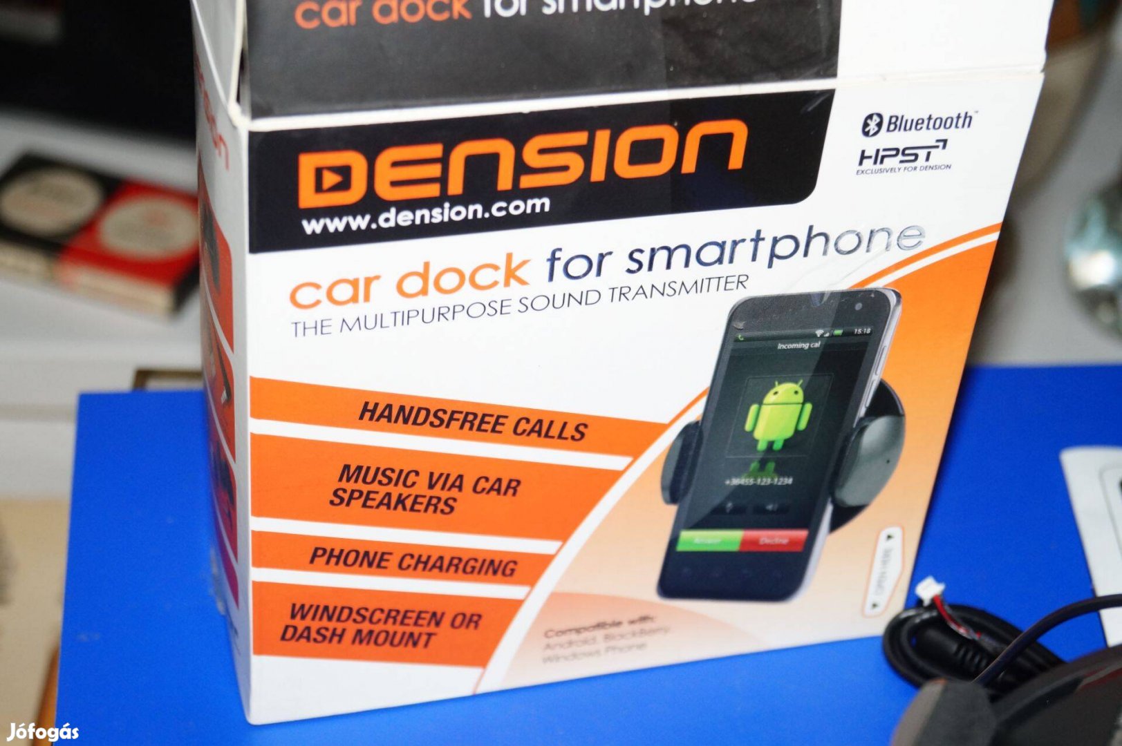 Dension autó telefon tartó bluetooth kihangosító töltő Fm transmitter