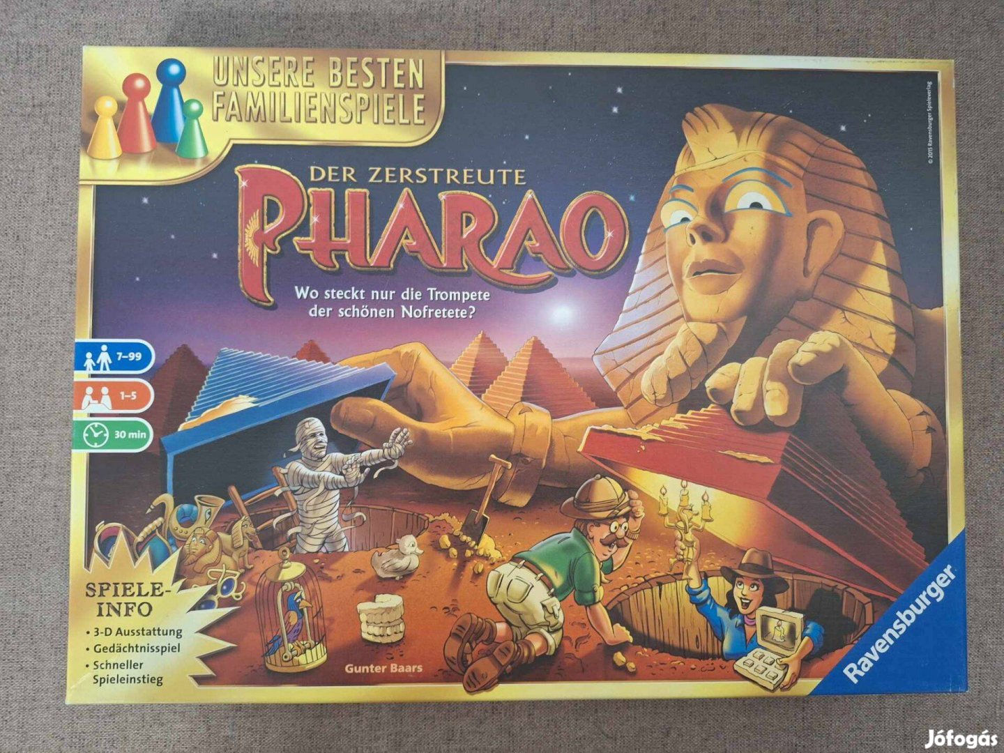 Der zerstreute Pharao társasjáték