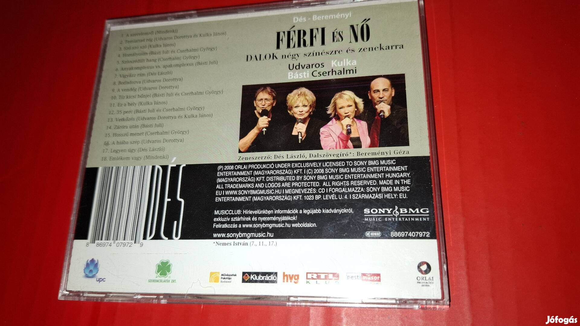 Dés-Bereményi Férfi és Nő dalok Cd 2008