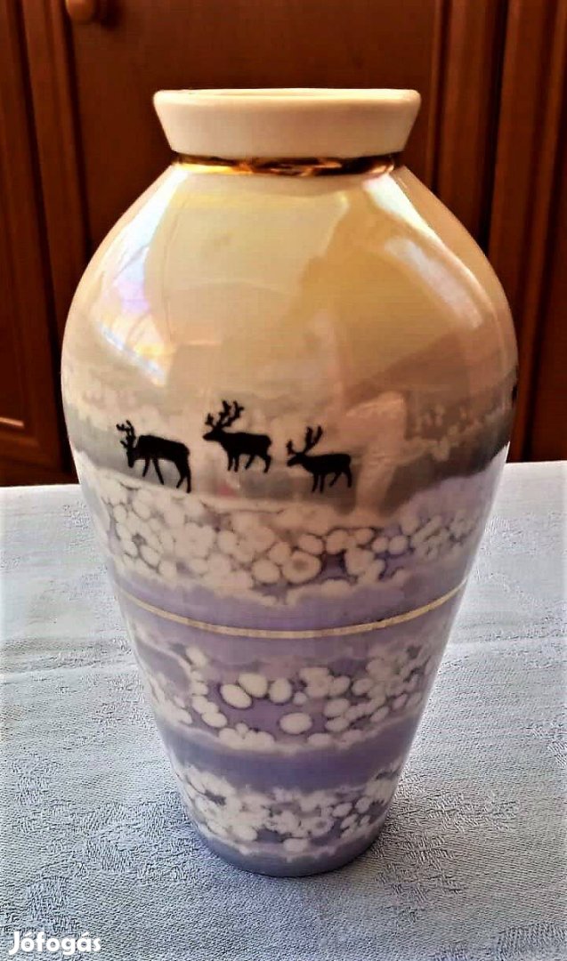 Design Leena Kostiander finn porcelán rénszarvasos váza