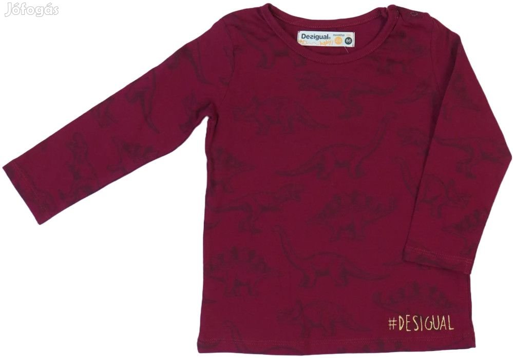 Desigual Új (címkés) Fiú Hosszú ujjú felső (Méret: 86)