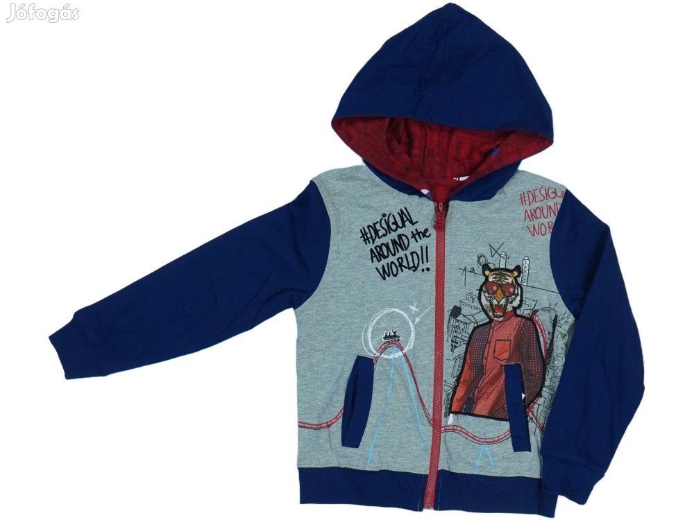 Desigual Új (címkés) Fiú Kapucnis pulóver (Méret: 104)