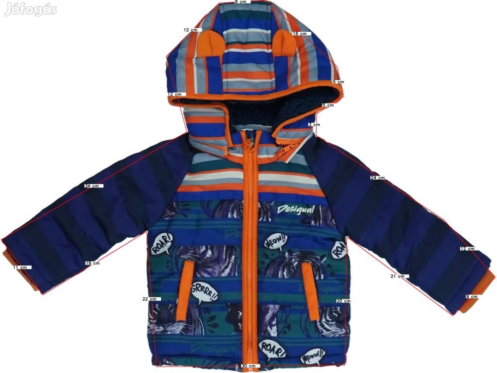 Desigual Új (címkés) Fiú Télikabát (Méret: 80)