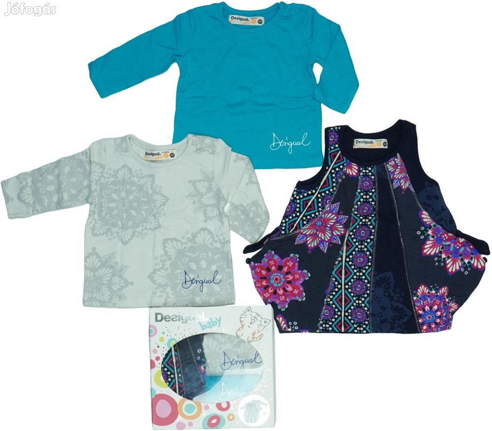 Desigual Új (címkés) Lány 3 részes szett - Lányka ruha (Méret: 68)