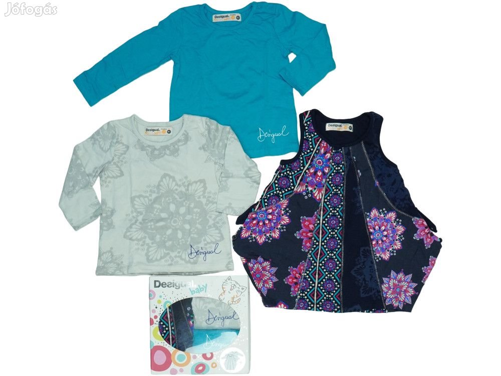 Desigual Új (címkés) Lány 3 részes szett - Lányka ruha (Méret: 80)