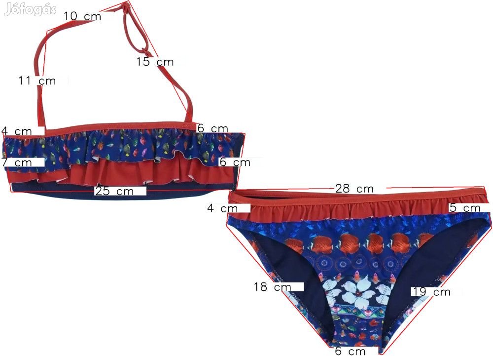 Desigual Új (címkés) Lány Bikini (Méret: 128)