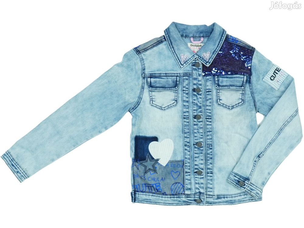 Desigual Új (címkés) Lány Farmerdzseki (Méret: 152)