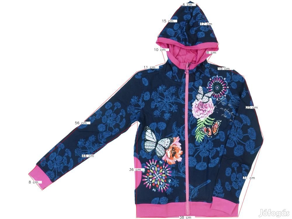 Desigual Új (címkés) Lány Kapucnis pulóver (Méret: 152)