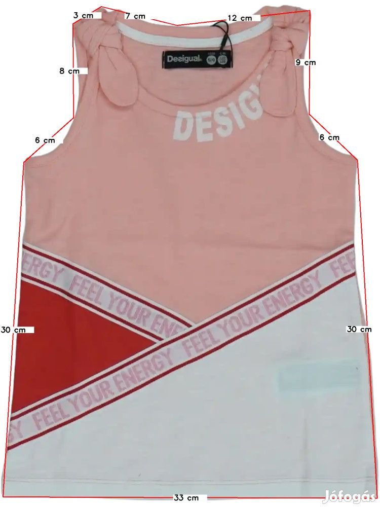 Desigual Új (címkés) Lány Lányka / Női ujjatlan póló / top (Méret: 104