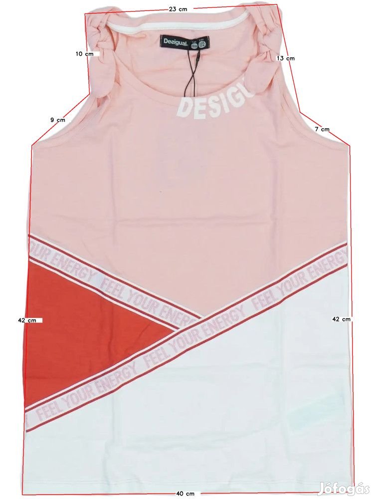 Desigual Új (címkés) Lány Lányka / Női ujjatlan póló / top (Méret: 164