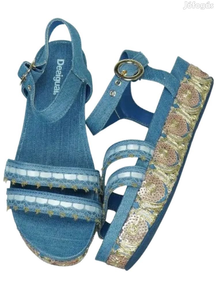 Desigual Új (címkés) Lány Platform szandál (EU 37)