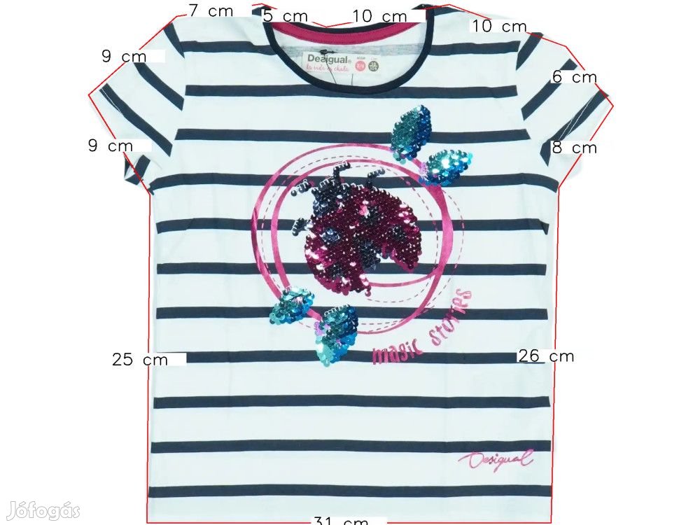 Desigual Új (címkés) Lány Póló (Méret: 104)