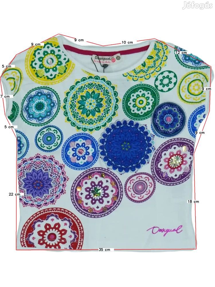 Desigual Új (címkés) Lány Póló (Méret: 104)