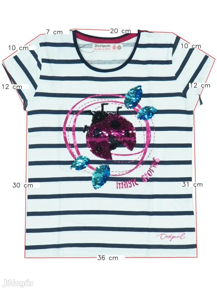 Desigual Új (címkés) Lány Póló (Méret: 128)