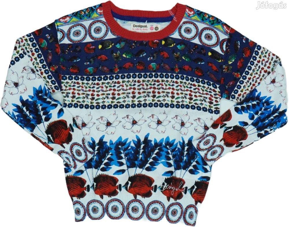 Desigual Új (címkés) Lány Pulóver (Méret: 116)
