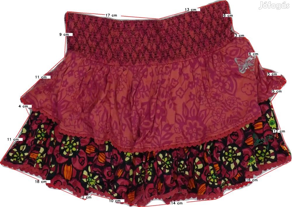 Desigual Új (címkés) Lány Szoknya (Méret: 152)