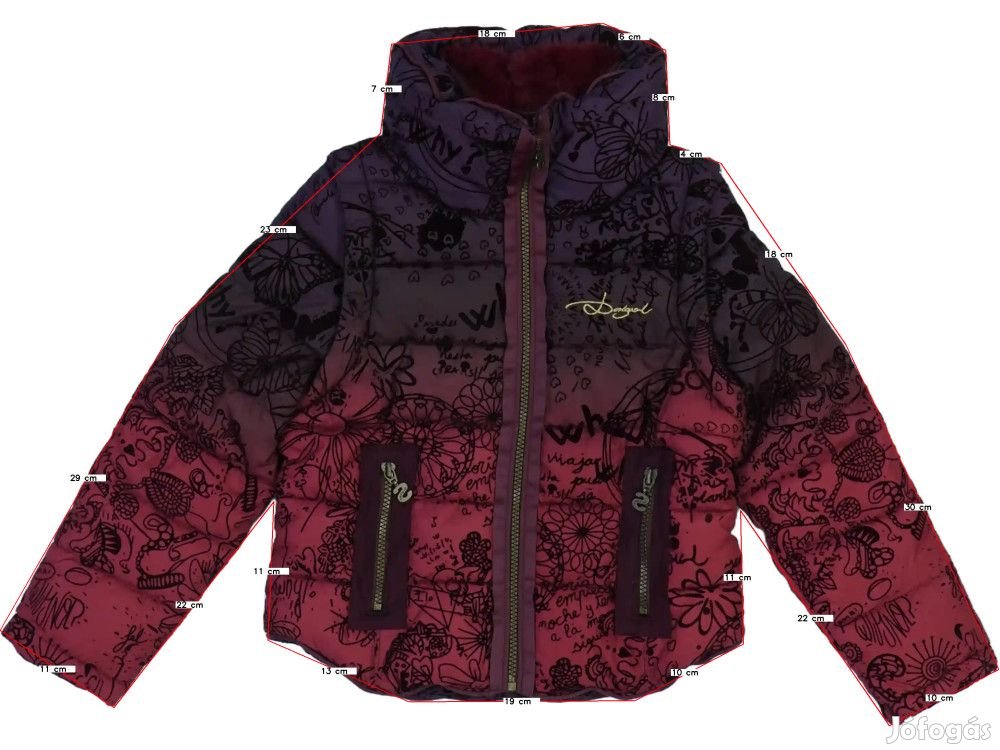 Desigual Új (címkés) Lány Télikabát (Méret: 128)