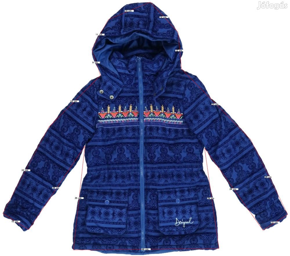Desigual Új (címkés) Lány Télikabát (Méret: 152)