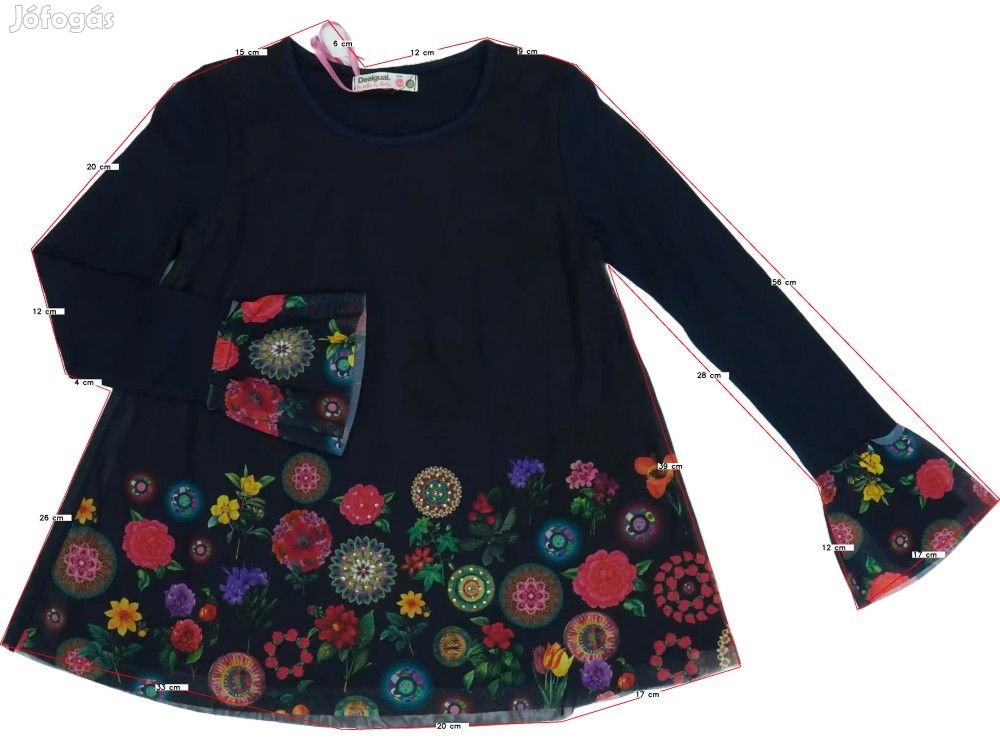 Desigual Új (címkés) Lány Tunika (Méret: 152)