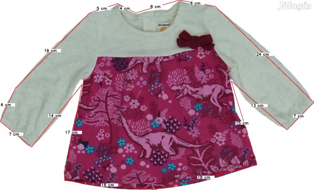 Desigual Új (címkés) Lány Tunika (Méret: 62)