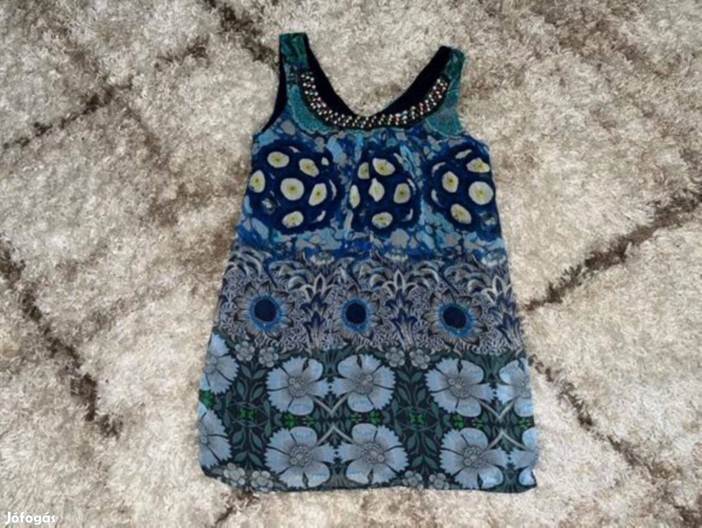 Desigual kövekkel díszített muszlin ruha 44 L UK14-16