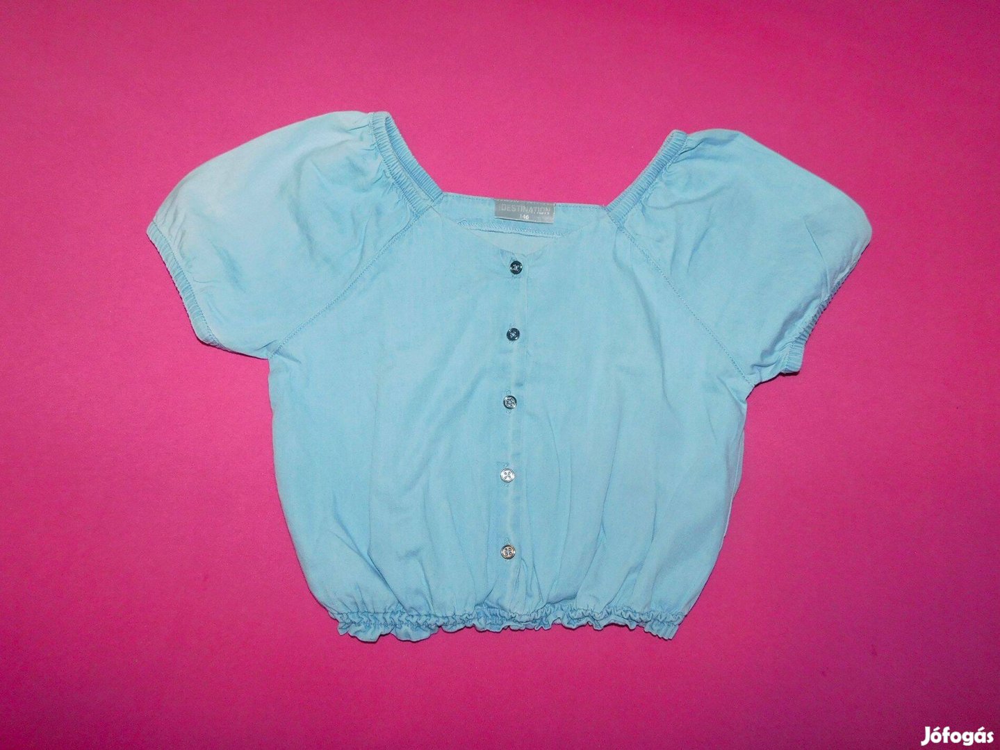 Destination világoskék felső, top, haspóló 146-os, 10-11