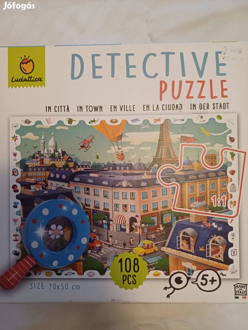 Detektív puzzle 5+ 108 db nagyítóval