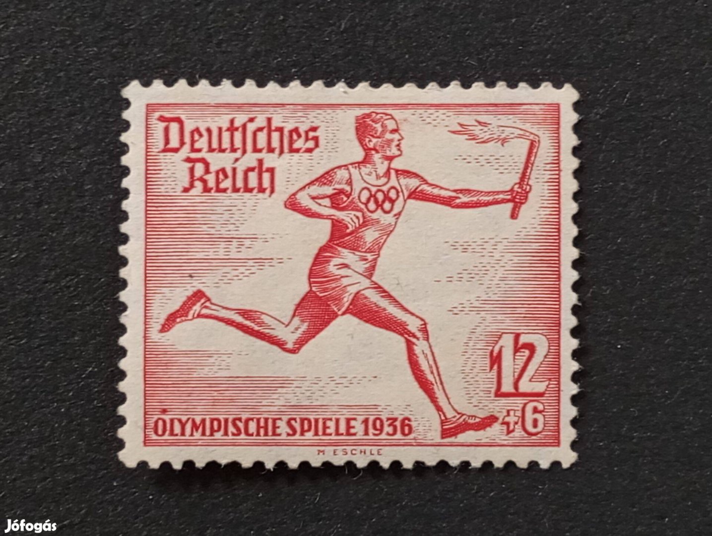 Deutsches Reich 12+6 Pfg. bélyeg 1936-os olimpiai játékok - Berlin, Né