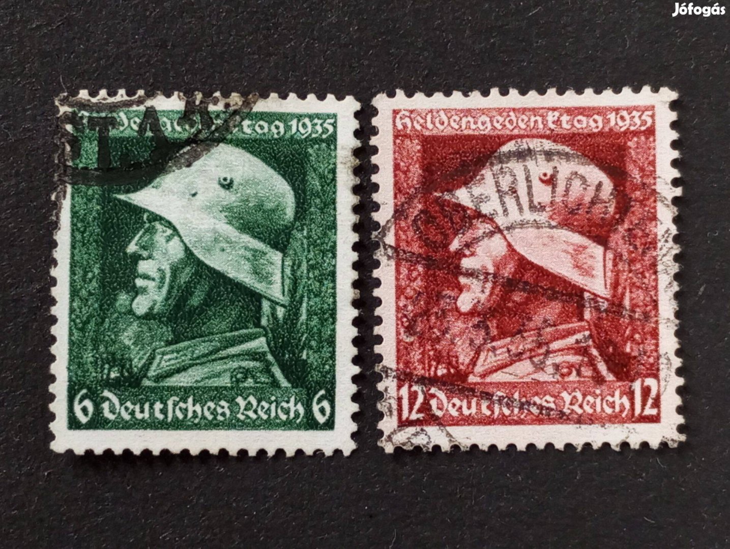 Deutsches Reich 1935. a hősök emléknapja Komplett pecsételt bélyegsor
