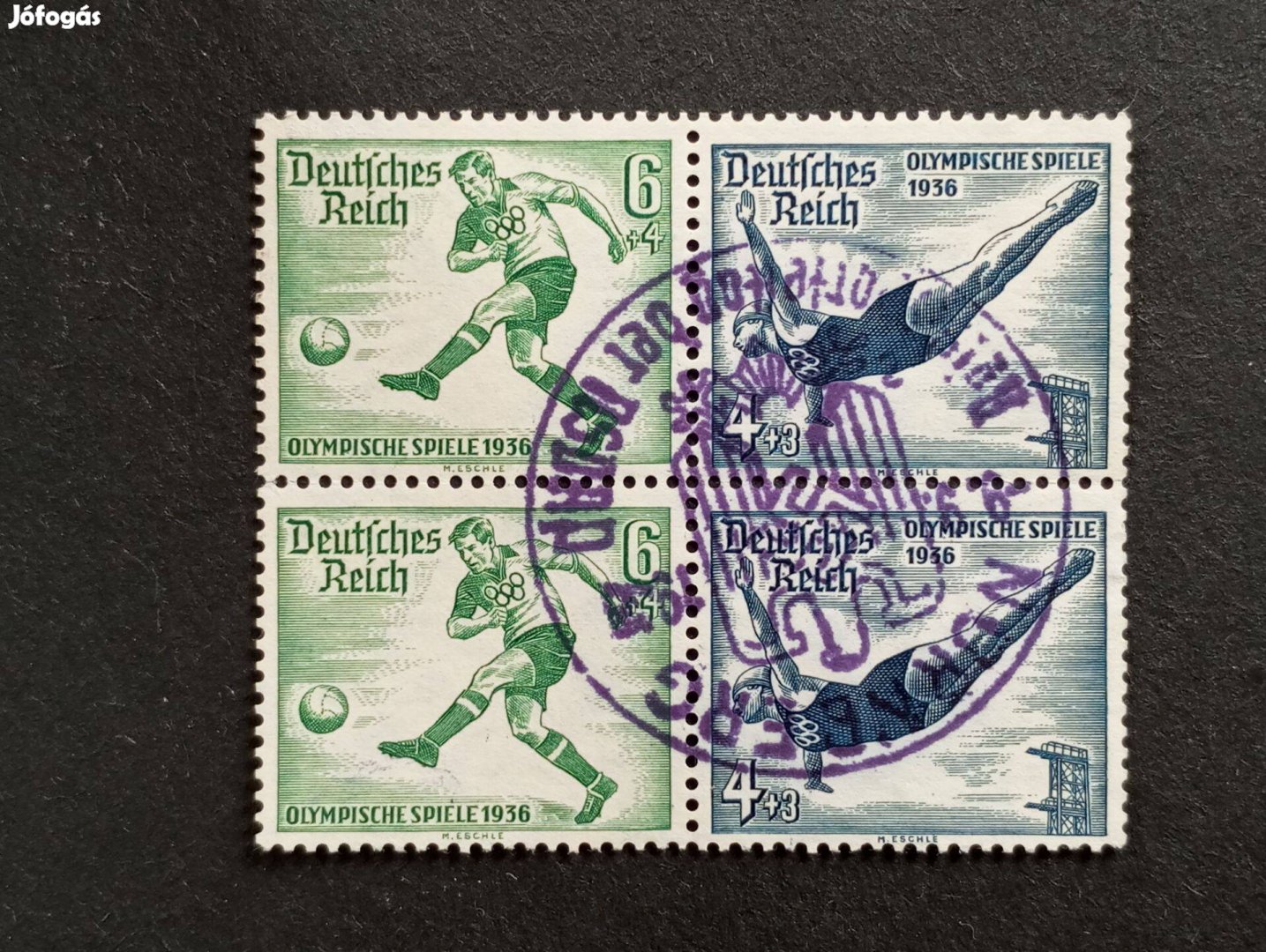 Deutsches Reich 1936-os olimpiai játékok - Berlin, Németország 4 bélye