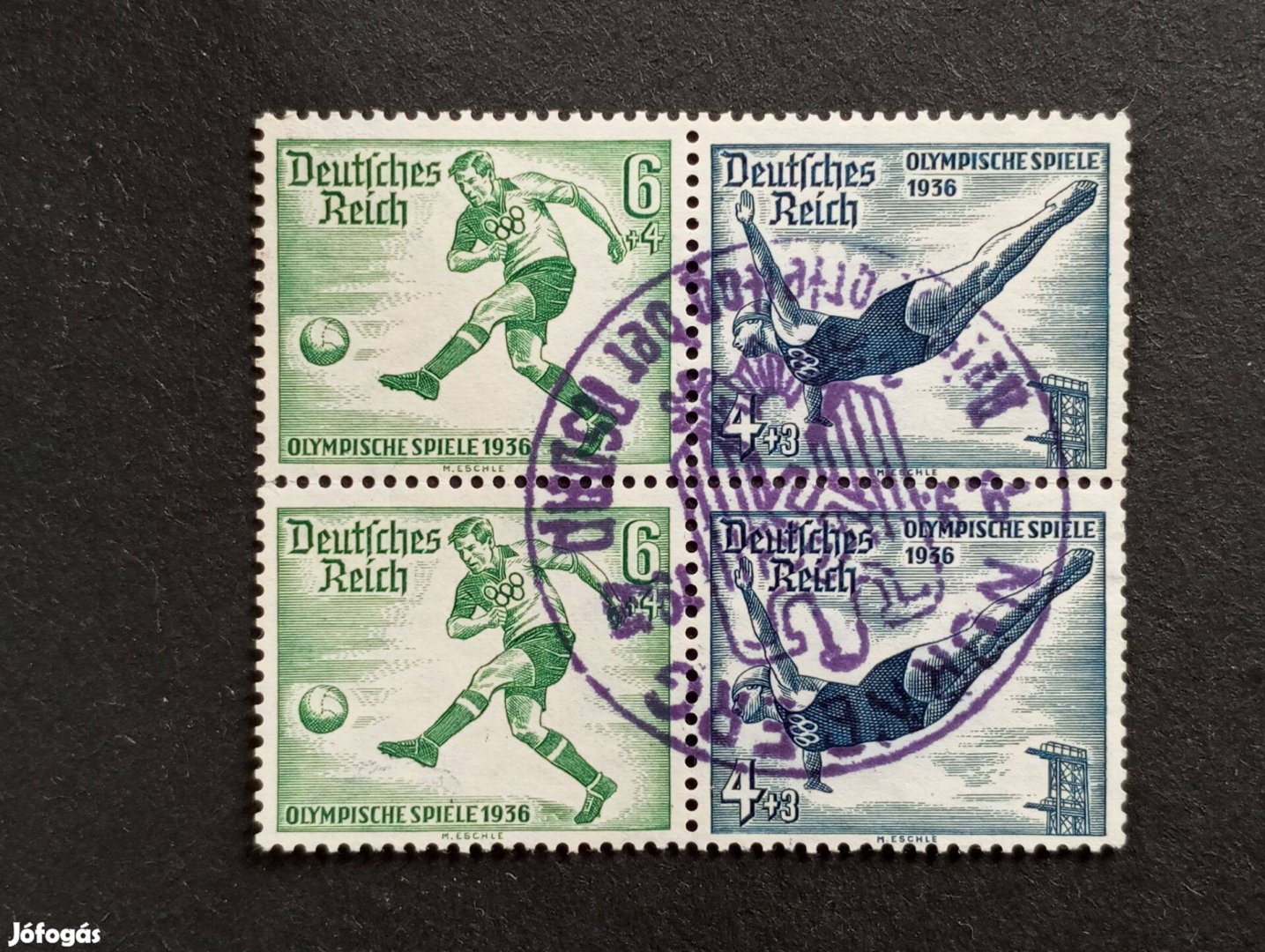 Deutsches Reich 1936-os olimpiai játékok - Berlin, Németország 4 bélye