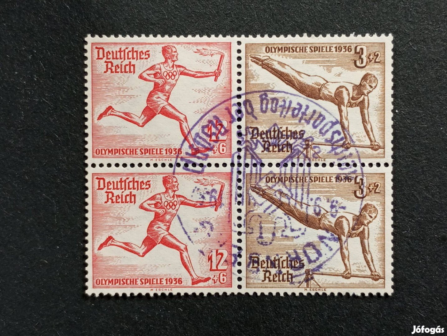 Deutsches Reich 1936-os olimpiai játékok - Berlin, Németország 4 bélye