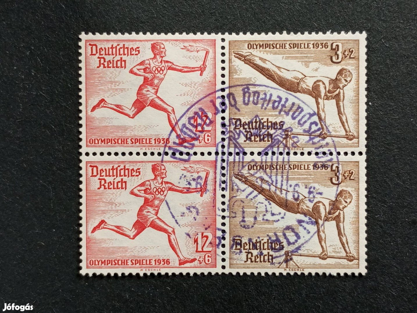 Deutsches Reich 1936-os olimpiai játékok - Berlin, Németország 4 bélye