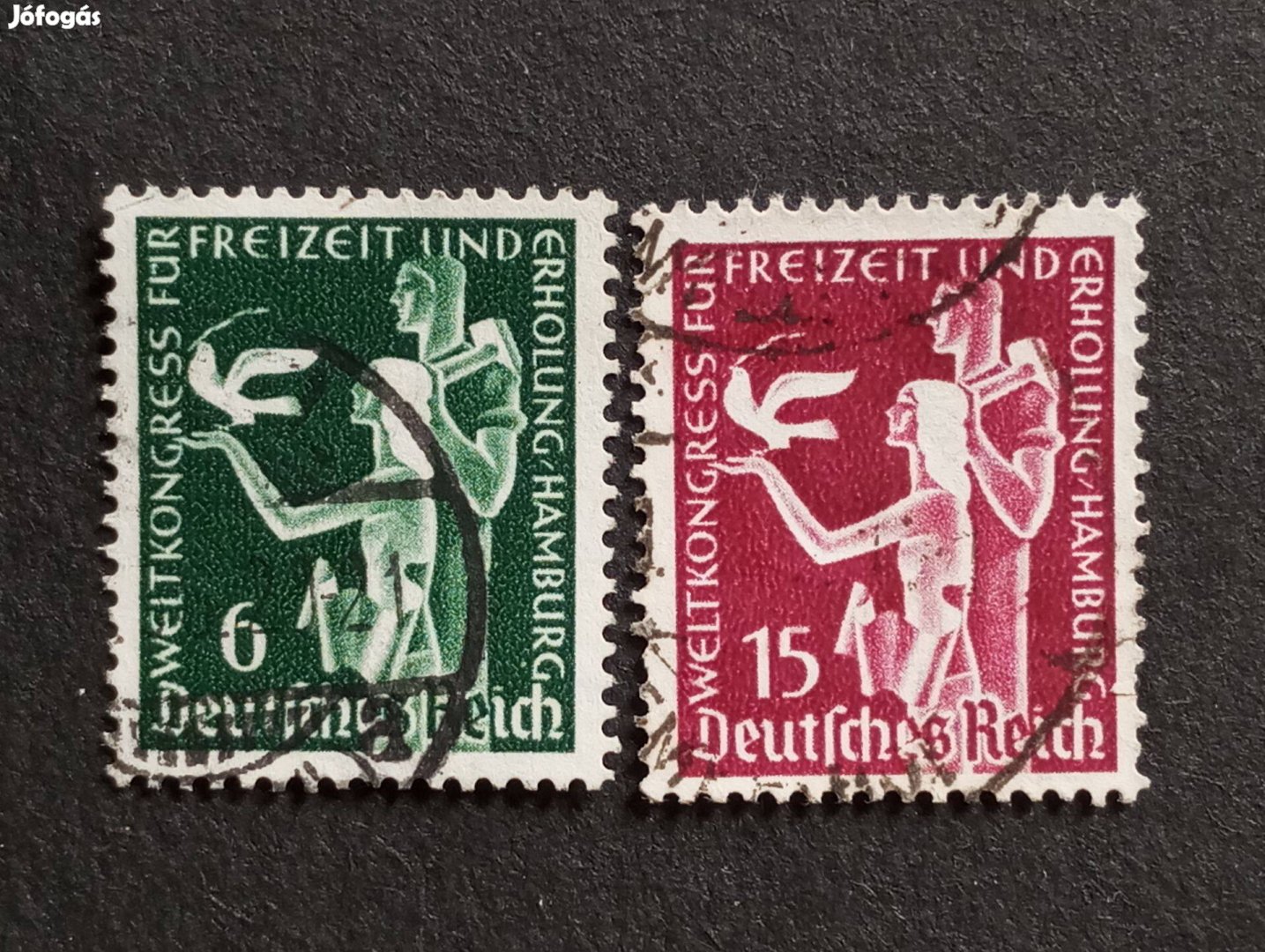 Deutsches Reich 1936-os szabadidős kongresszus komplet bélyeg sor