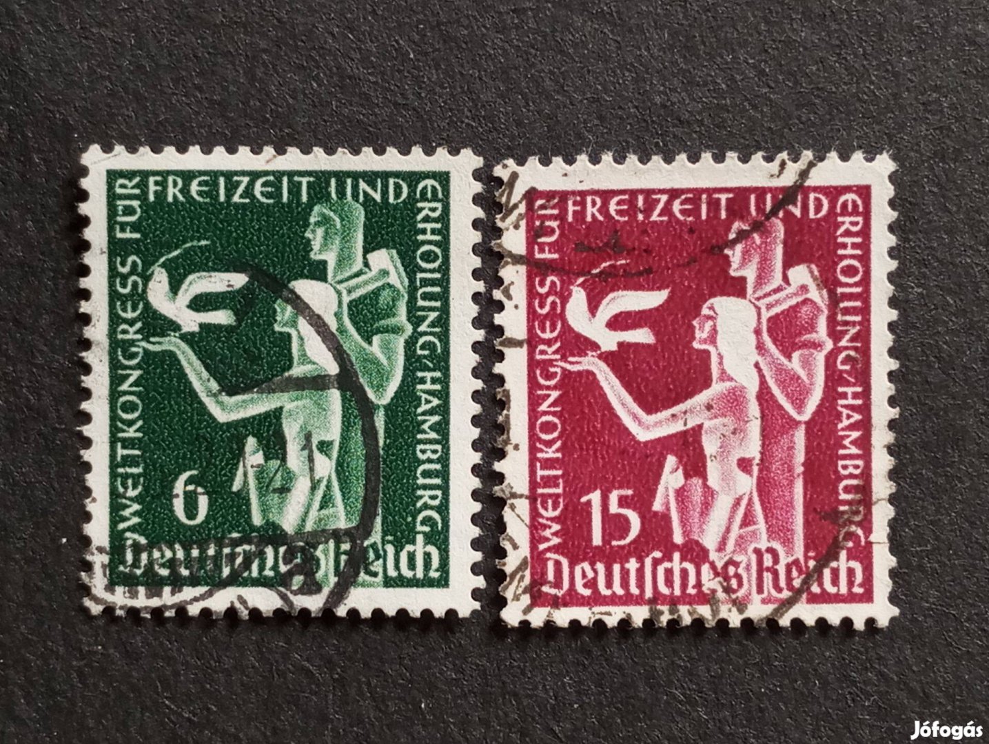 Deutsches Reich 1936-os szabadidős kongresszus komplet bélyeg sor