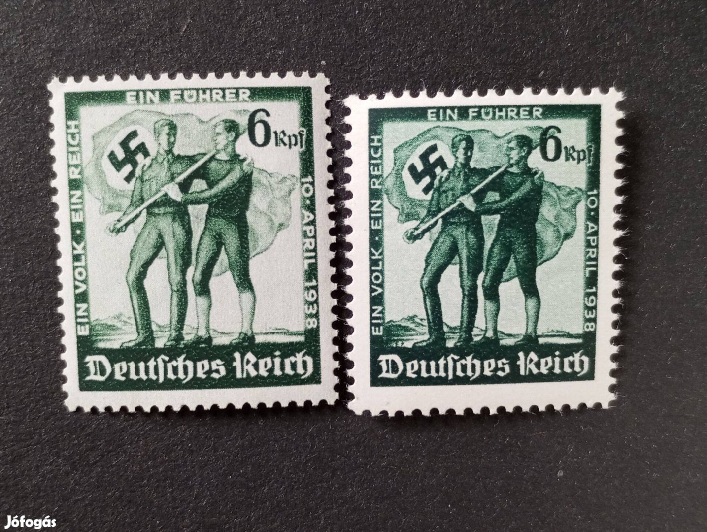 Deutsches Reich 1938 Ausztria annektálása Mi.662 komplett kicsi és nag