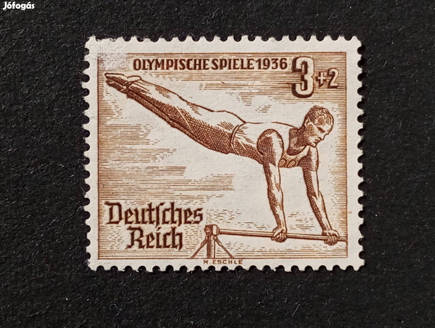 Deutsches Reich 3+2 Pfg. bélyeg 1936-os olimpiai játékok - Berlin, Ném