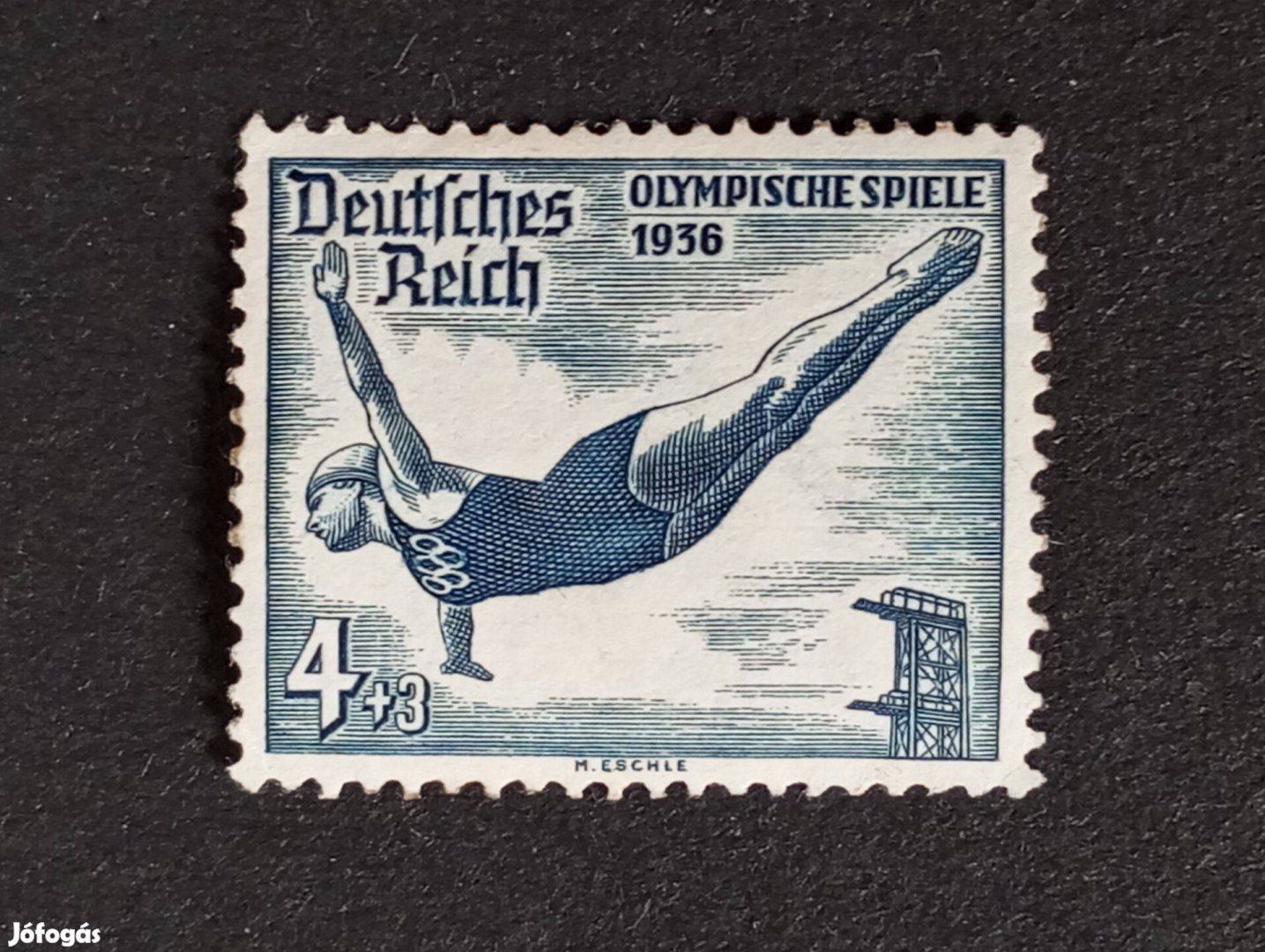 Deutsches Reich 4+3 Pfg. bélyeg 1936-os olimpiai játékok - Berlin .*