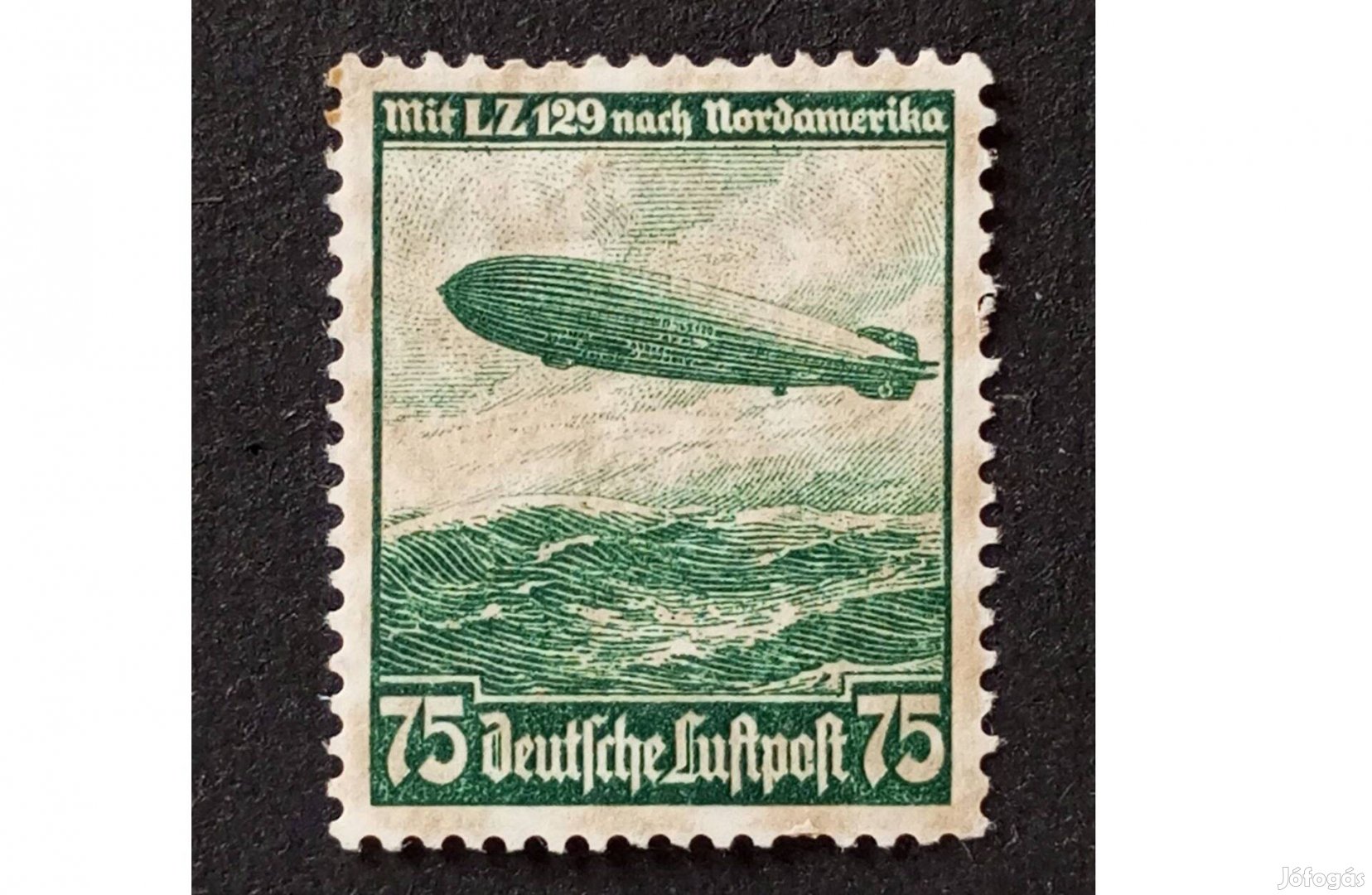 Deutsches Reich 75Pfg bélyeg Mi.607 1936-os léghajók *