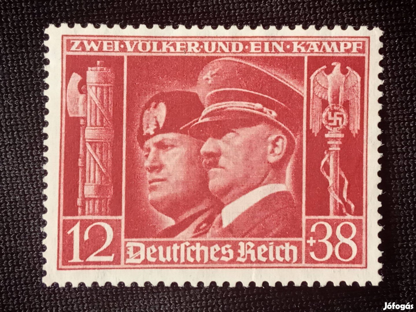 Deutsches Reich Bélyeg 1941 Hitler and Mussolini Mi.763 postatiszta