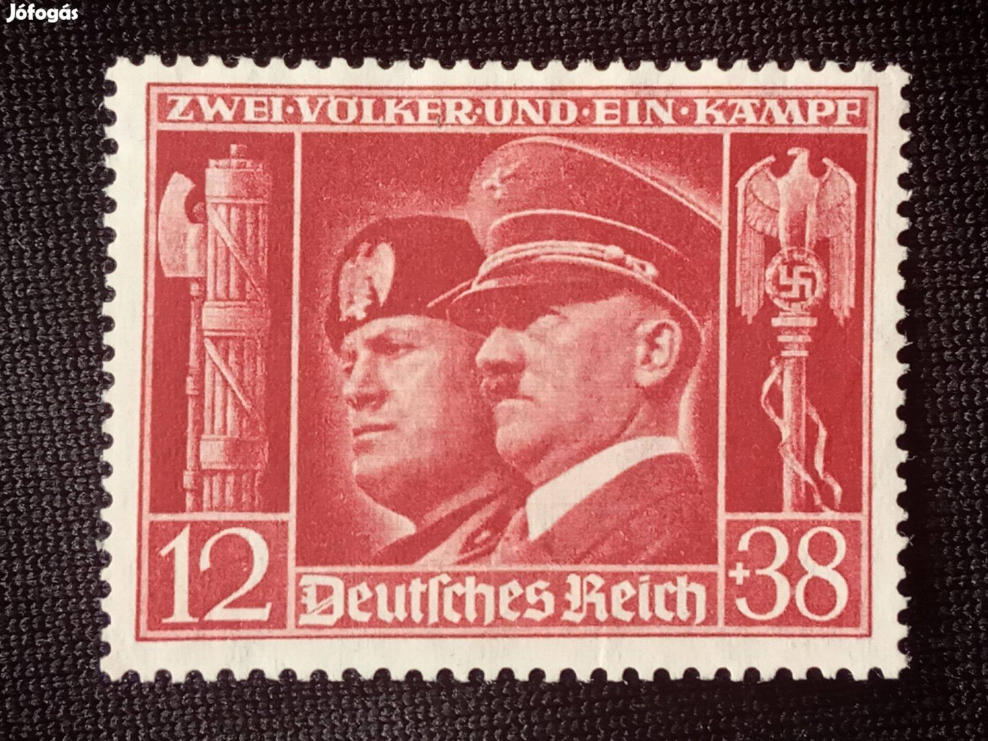 Deutsches Reich Bélyeg 1941 Hitler and Mussolini Mi.763 postatiszta